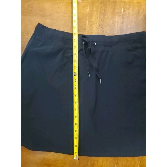 Green Tea Black Skort Shorts Skirt Tie Waist Stretch Athletic Athleisure Sz XXL - Picture 6 of 6